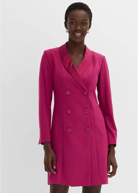 Kleid aus softem Viskose-Mix in lila von vorne (Totalaufnahme) - bonprix