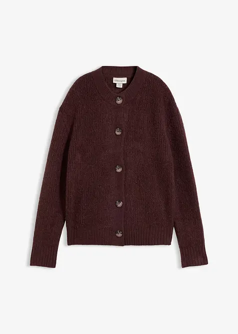 Strickjacke in lila von vorne - bonprix