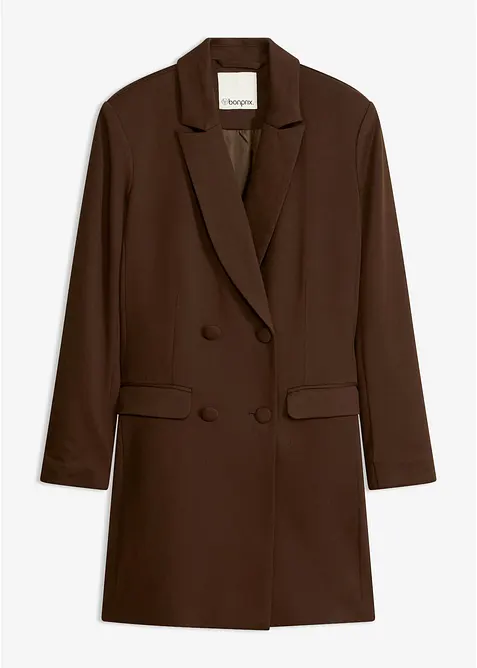 Longblazer aus Punto di Roma in braun von vorne - bonprix