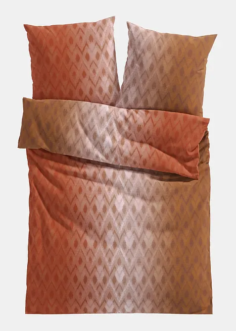 Baumwollmix-Bettwäsche in orange von vorne - bonprix