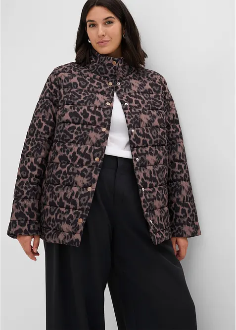 Steppjacke in Regular Fit in braun von vorne (im Anschnitt) - bonprix
