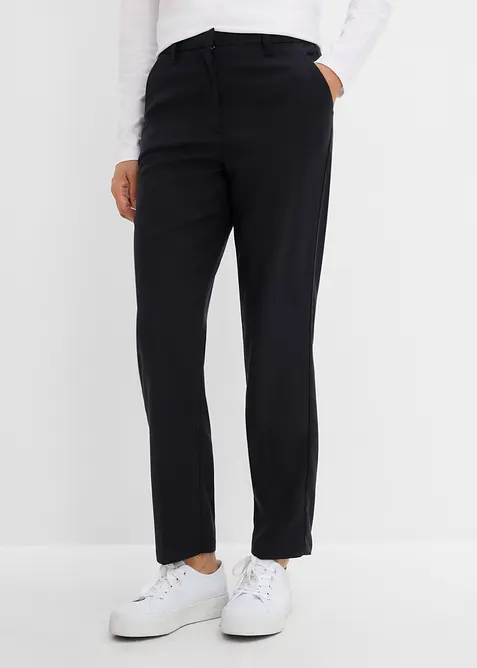 Hose aus Viskose-Mix in schwarz von vorne - bonprix