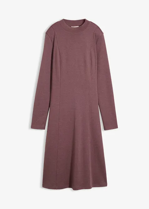 Jerseykleid in lila von vorne - bonprix