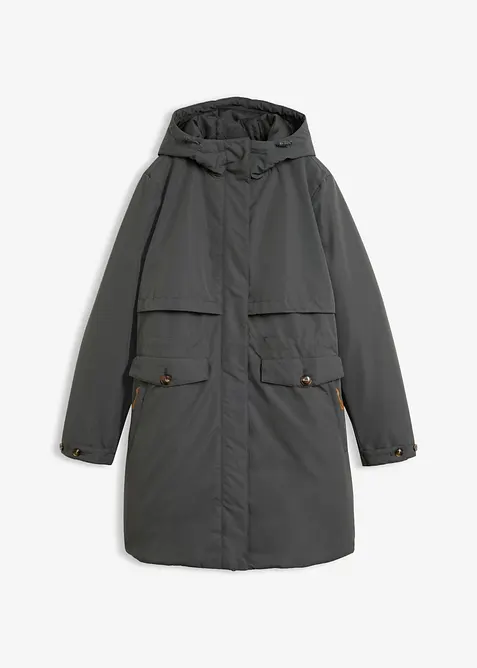 Wasserabweisende Funktions-Jacke in grau von vorne - bonprix