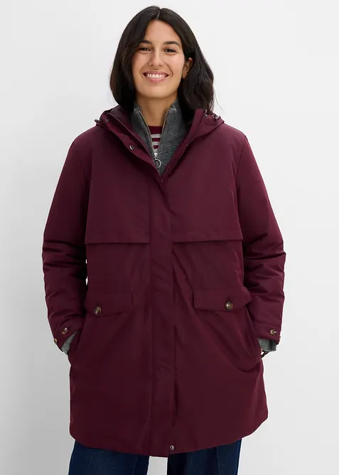 Wasserabweisende Funktions-Jacke in rot von vorne (im Anschnitt) - bonprix