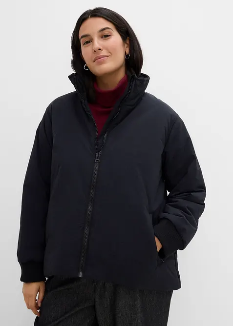 Winterjacke im Blouson-Stil in schwarz von vorne (im Anschnitt) - bonprix