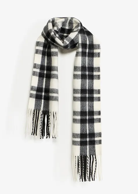 karierter Schal XXL in schwarz von vorne - bonprix