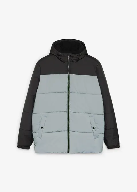 Reflektierende Jacke in Regular Fit in schwarz von vorne - bonprix