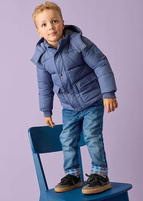 Lurchi Winter-Steppjacke, wasserabweisend in blau von vorne (im Anschnitt) - Lurchi