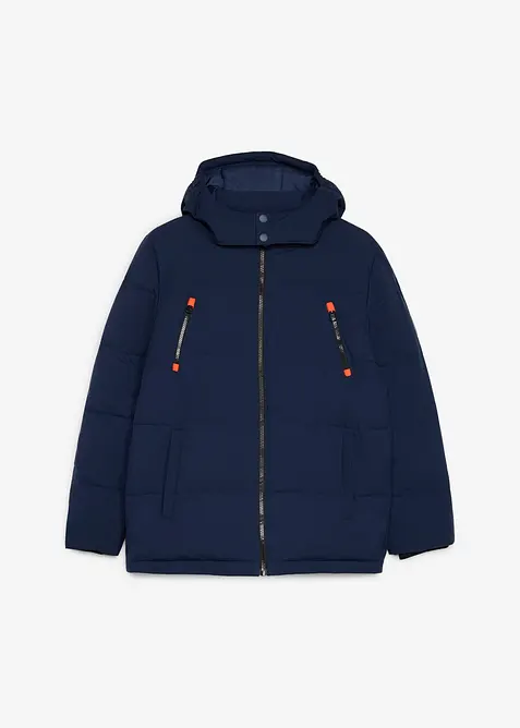 Warm gefütterte Stepp-Funktionsjacke, wasserabweisend in blau von vorne - bonprix