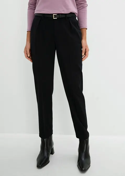 Cropped Hose in schwarz von vorne - bonprix