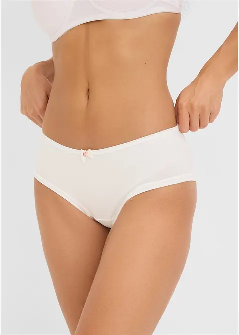 Panty mit Bio-Baumwolle (4er Pack) in schwarz von vorne - bonprix