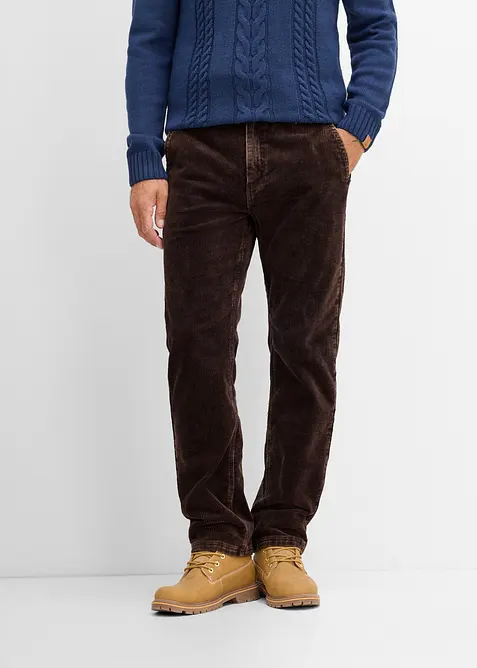 Classic Fit Cordhose, Straight in braun von vorne - bonprix