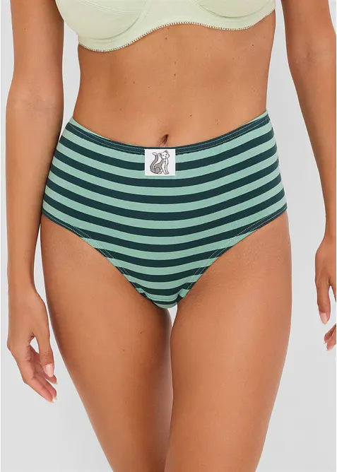 Maxislip mit weicher Baumwolle (4er Pack) in blau von vorne - bonprix