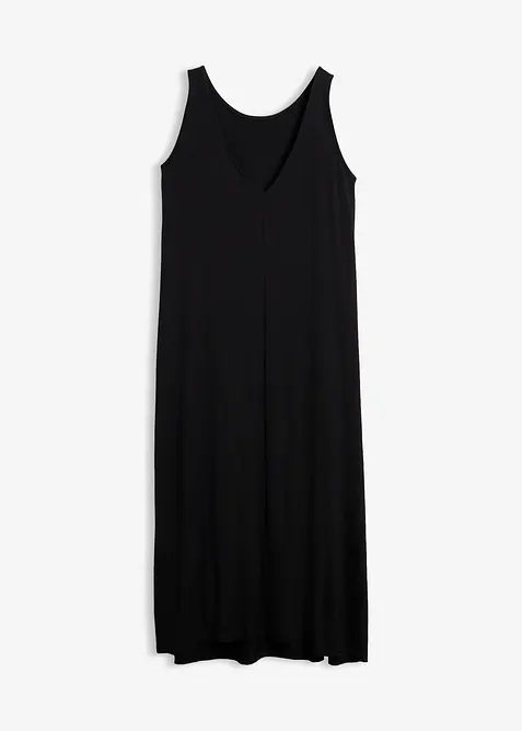 Jerseykleid mit softer Viskose in schwarz von vorne - bonprix
