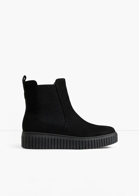Jana Komfort-Chelsea-Boots in bequemer Weite in schwarz - Jana