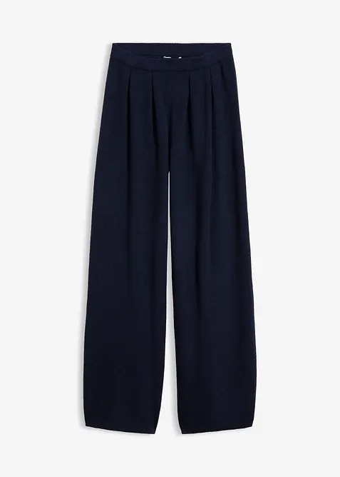 Feinstrickhose in blau von vorne - bonprix