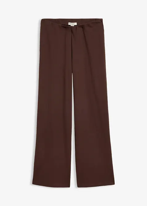 Ripp-Hose aus Bio-Baumwoll-Mix in braun von vorne - bonprix