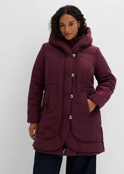 Kurzmantel in Loose Fit in rot von vorne (Totalaufnahme) - bonprix