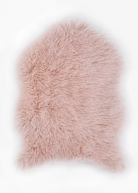 Waschbares Kunstfell mit hohem Flor in rosa von vorne - bonprix