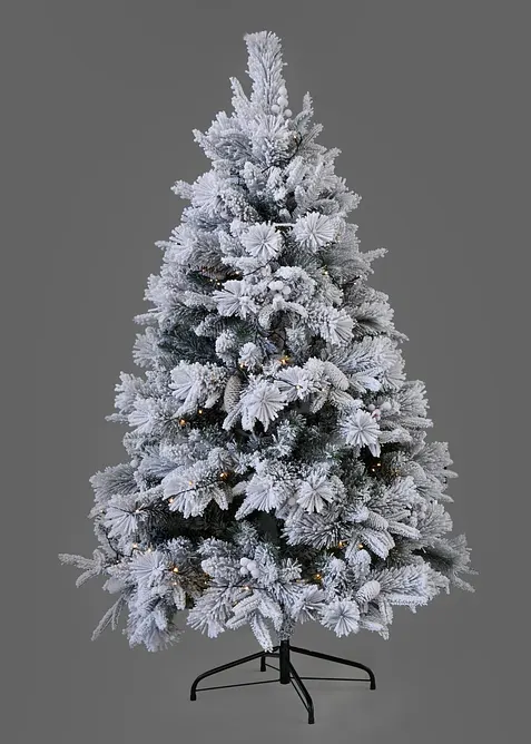 LED-Weihnachtsbaum mit Kunstschnee in grün von vorne - bonprix
