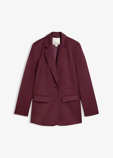 Blazer aus feinem Wollgemisch in rot von vorne - bonprix