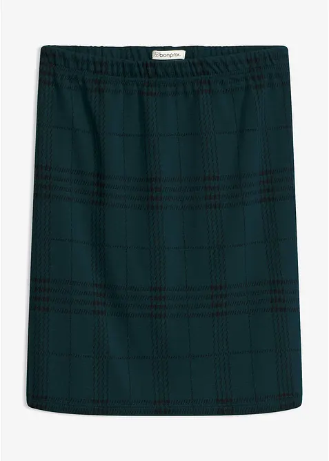 Tartan-Minirock in grün von vorne - bonprix