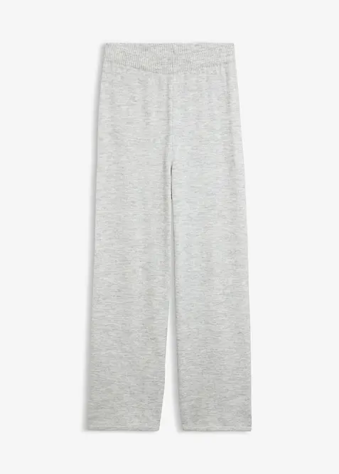 Strick-Hose in grau von vorne - bonprix
