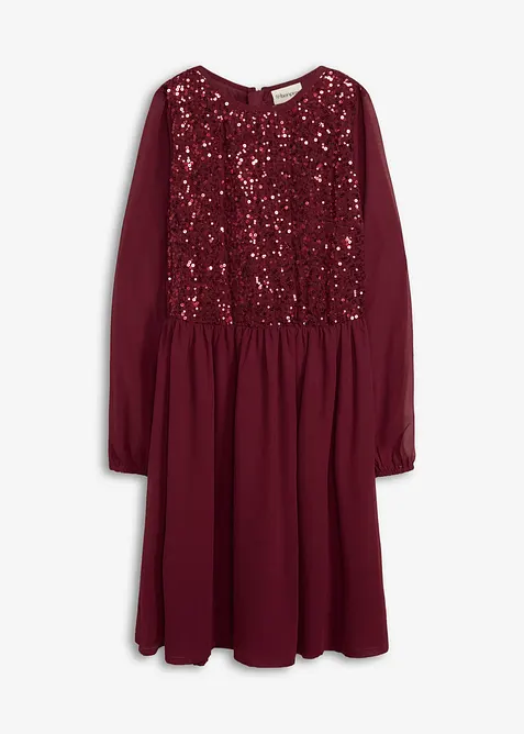 Chiffonkleid in rot von vorne - bonprix