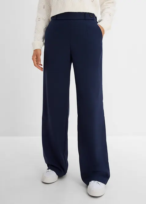Hose aus Viskose-Mix in blau von vorne - bonprix