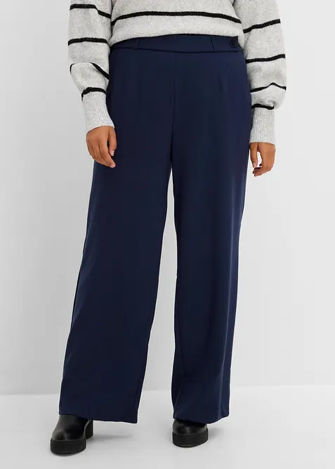 Hose aus Viskose-Mix in blau von vorne - bonprix