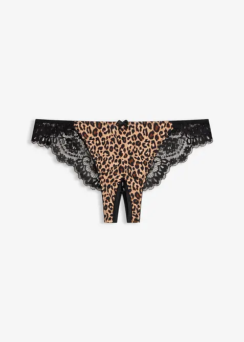 Slip ouvert in schwarz von vorne - bonprix