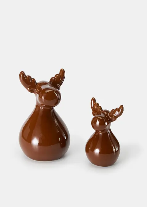 Deko-Figuren Elch (2-tlg. Set) in braun von vorne - bonprix