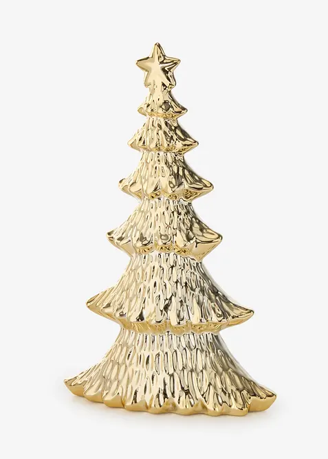 Deko-Objekt Tannenbaum in gold von vorne - bonprix