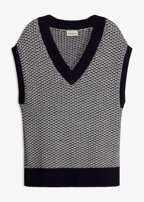 Oversize Pullunder in schwarz von vorne - bonprix