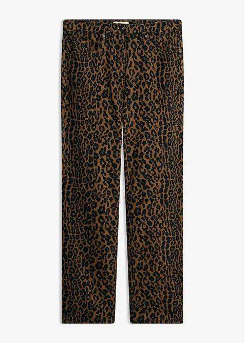 Stretch-Hose aus Baumwolle in braun von vorne - bonprix