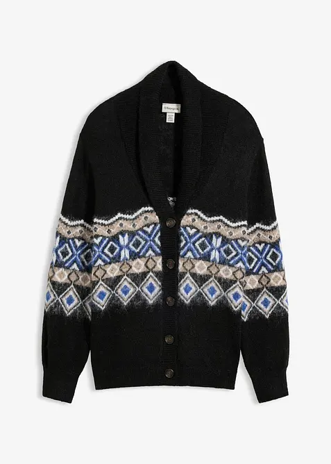 Strickjacke in schwarz von vorne - bonprix