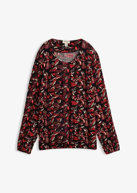 Shirt aus fließender Viskose in blau von vorne - bonprix
