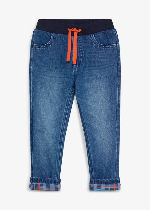 Lurchi Thermo Regular-Fit-Jeans mit Jerseyfutter, Straight in blau von vorne - Lurchi