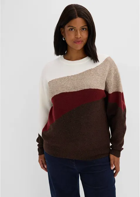 Pullover in weiß von vorne (im Anschnitt) - bonprix