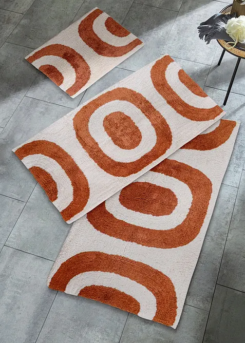 Baumwoll Badematte in braun - bonprix