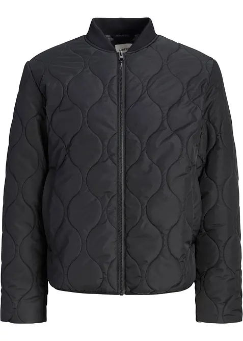 JJ REBEL Bomberjacke in schwarz von vorne - JJ REBEL