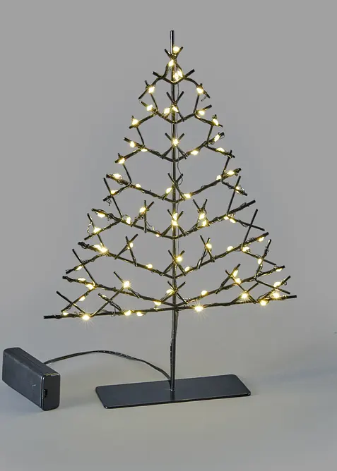 LED-Deko-Objekt Weihnachtsbaum in schwarz von vorne - bonprix