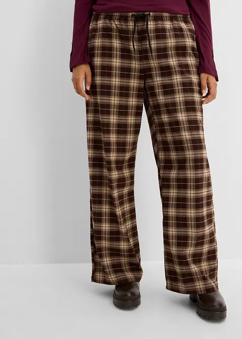 Hose aus softem Viskose-Mix in braun von vorne - bonprix
