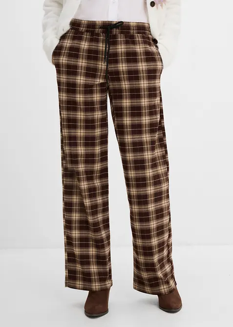Hose aus softem Viskose-Mix in braun von vorne - bonprix