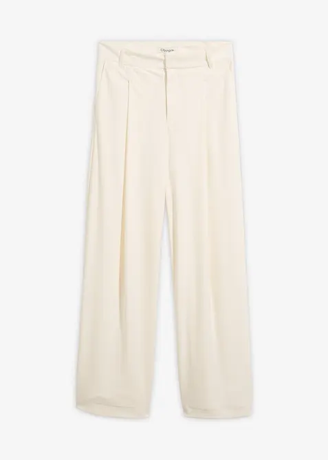 Cordhose in weiß von vorne - bonprix