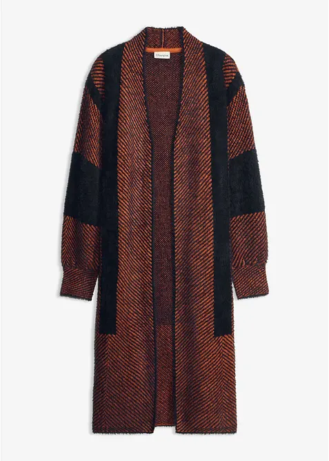Strickmantel in braun von vorne - bonprix