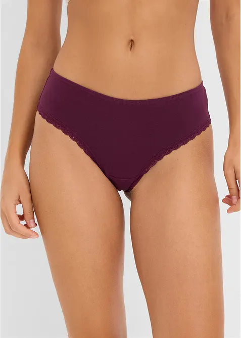 Brazilslip mit Bio-Baumwolle (7er Pack) in schwarz von vorne - bonprix