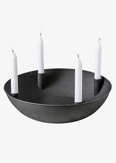 Kerzenständer mit 4 Kerzenhalter in schwarz - bonprix