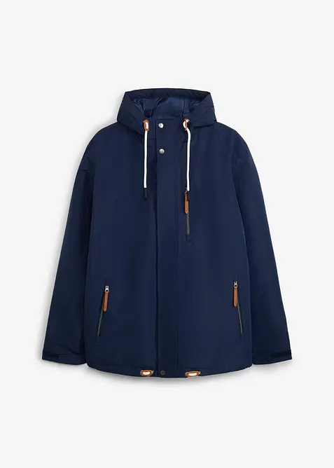 Wasserdichte Funktions-Jacke in blau von vorne - bonprix